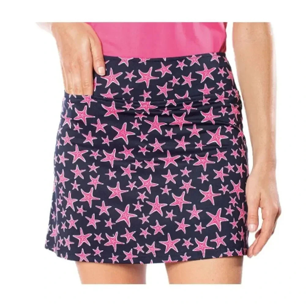 Golftini Shooting Stars Golf Skort Size XL Pull-On Lightweight NWT